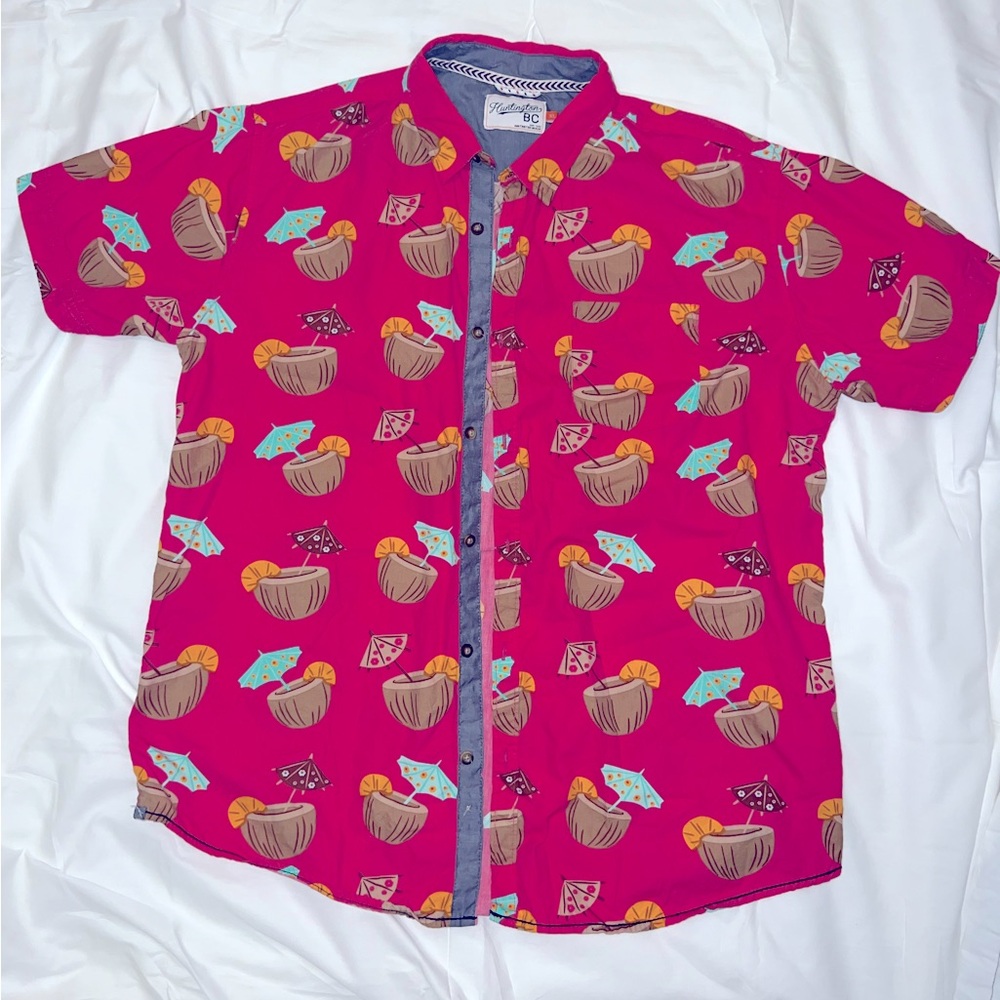 HUNTINGTON Beach Club Hawaiian shirt Men's size XL